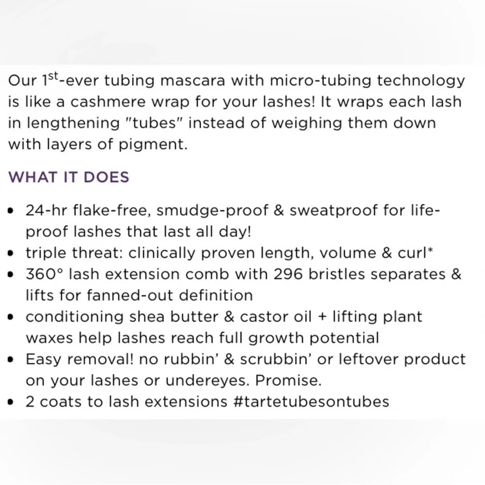 Tarte Tubing Mascara - Tartelette XL - Black - New